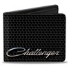 Buckle-Down Men's PU Bifold Wallet-Challenger Script/Grille, Multicolor, 4.0" x 3.5"