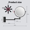 LANSI Wall Mounted Makeup Mirror with Lights, 8" Bathroom Vanity