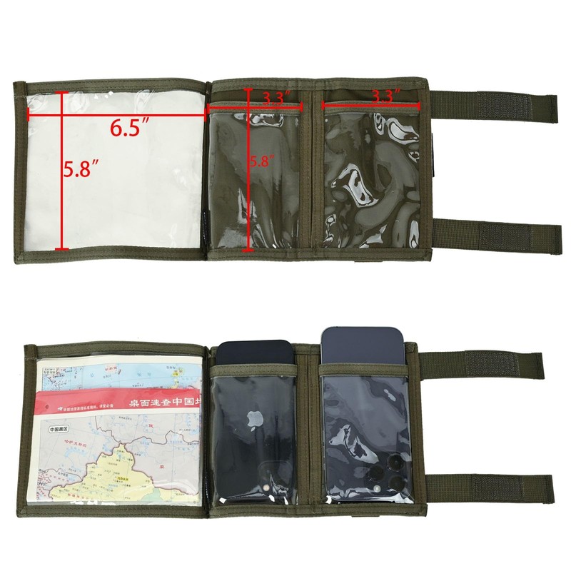Tactical Arm Sleeve Map Pouch Case Documets Holder Wrist Case