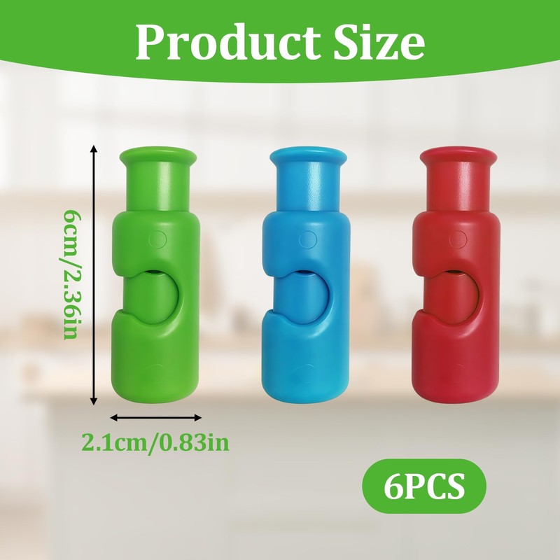 6 Pcs Food Bag Clips Reusable, Plastic Bag Sealing Clips