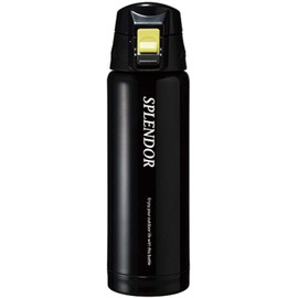 Toughco F-5020 Sports Bottle, Black Yellow, 16.9 fl oz (500 ml), Splender, One-Touch Sports Bottle