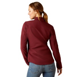 ARIAT Women's New Team Softshell Jacket - Tawny Port/Baja, Small