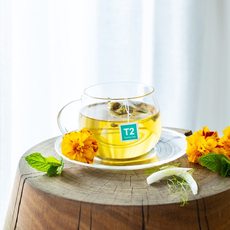 T2 Tea Tummy Tea Herbal Tea Bags in Box, 25-count