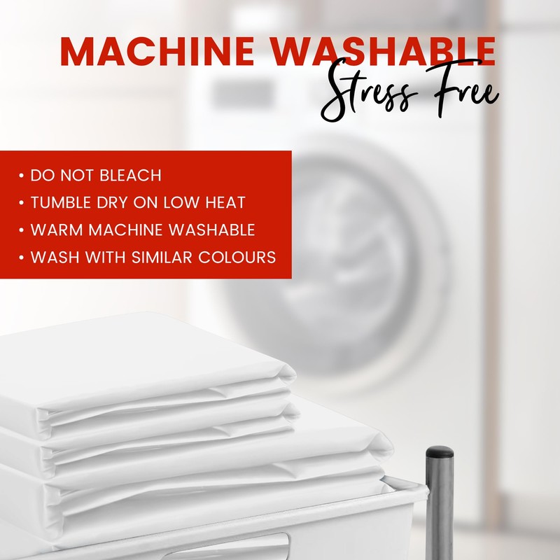 HOME ACE Non Iron Percale Standard Pillowcases 2 Pack White,