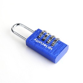 UP Security Combination Lock for Suitcase Luggage, Small Combination Padlock Outdoor, Weatherproof Lightweight Aluminum Combo Locks, Mini Zipper Padlocks with Code (Blue)