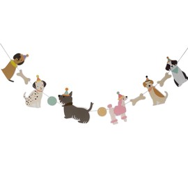 Dog themed banner Background,birthday party supplies, Colorful painted puppies suitable for wall decoration of all celebration activities