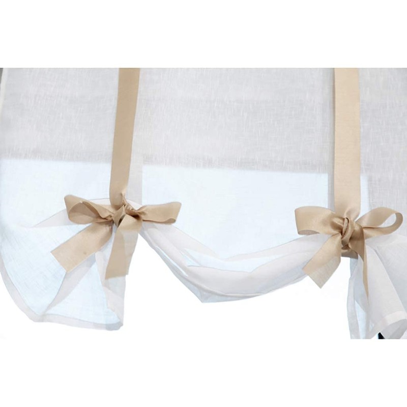 SIMPVALE 1 Piece Roman Blind Voile Curtains Window Decoration for
