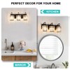 ALAISLYC Black Bathroom Light Fixtures with K9 Crystal Lampshade Bathroom