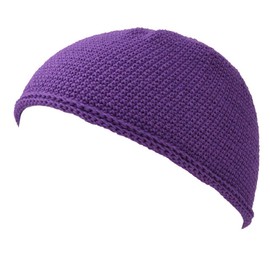 CHARM - Gorro Kufi para Hombre, Gorro de algodón Hecho a Mano, 2 tamaños por Casualbox, Púrpura, Large