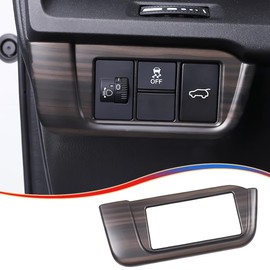 MUXEE 1PCS Car Headlight Switch Buttons Panel Cover Trim for Honda CRV 2023 2024 2025 - ABS Wood Grain Sport Interior Accessories