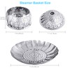 Large Veggie Vegetable Steamer Basket, Folding Steaming Basket, Collapsible Metal
