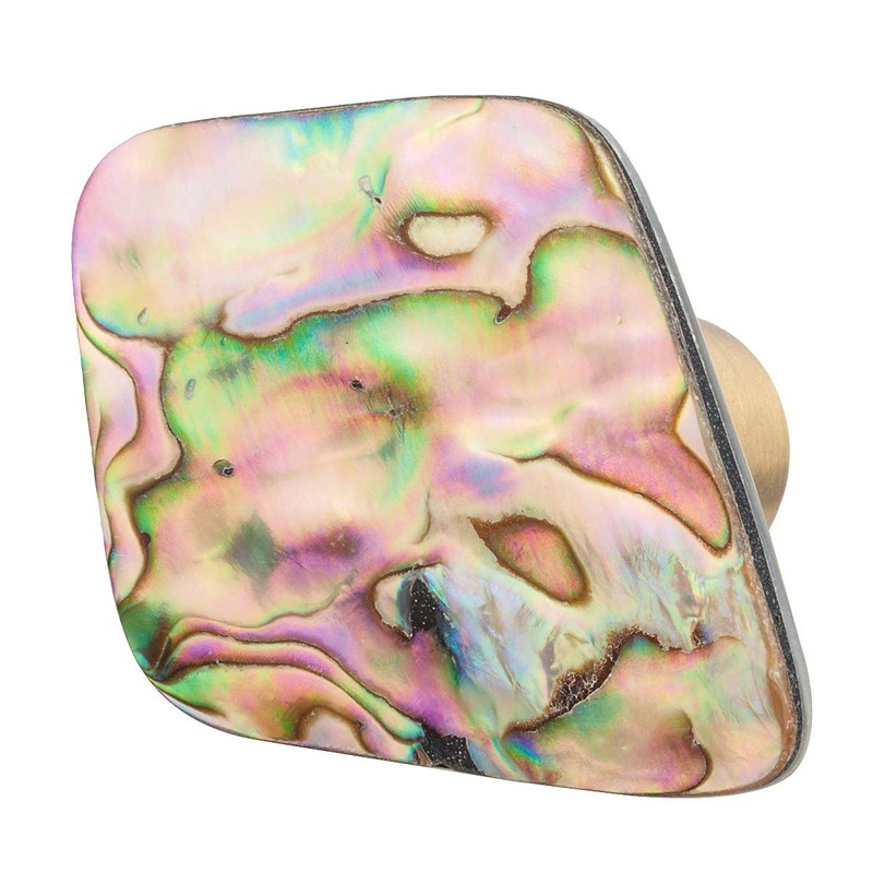 mookaitedecor Set of 4 Abalone Shell Cabinet Knobs with Screws,
