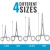 SURGICAL ONLINE Durable 4-Piece Straight Hemostat Set - High Quality