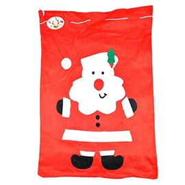 SHATCHI Giant 100 x 60cm Felt Santa Red Sack Stocking Xmas Gifts Presents Bag Christmas Accessory Decorations