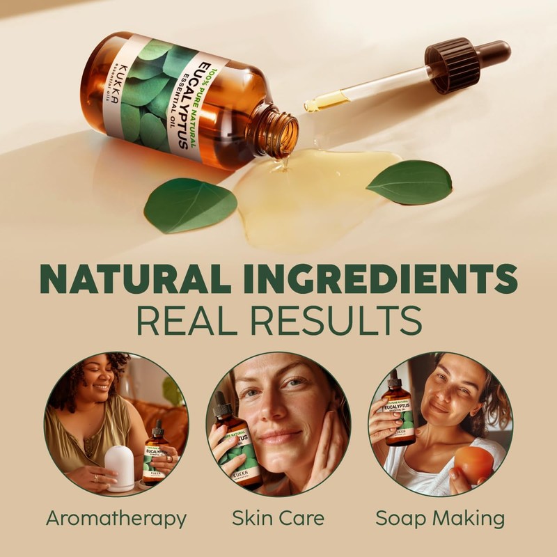 KUKKA essential oils Rosemary Oil for Hair & Eucalyptus Essential