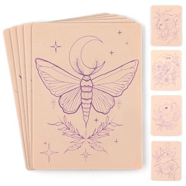 Pre-Printed Tattoo Practice Skins - 5 Pack | Pre Printed Designs | Neo-Traditional Set | Premium 3mm Thick | Fake Skin