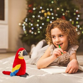 Bird Parrot Plush Toy, 25 cm, Cute Plush Macaw Parrot Stuffed Toy, Cuddly Toy, Plush Toy, Plush Bird Plush Cushion, Toy Children's Room Decorative Cushion, Birthday Gift for Children Adults