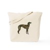 CafePress Greyhound (Brindle) Tote Bag Reusable Natural Beige Canvas Shopping