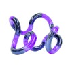 Tangle Palm Metallic 2-Pack Aqua Blue and Plum Purple -