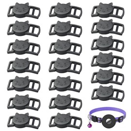 YBGGJO Cat Collar Replacement, 20 Piece Set, Lightweight, Adjustable, Fasteners, Replacement Safety Buckle, Cat Safety Buckle, Cute, Simple, Pet Collar, DIY, Handmade Materials