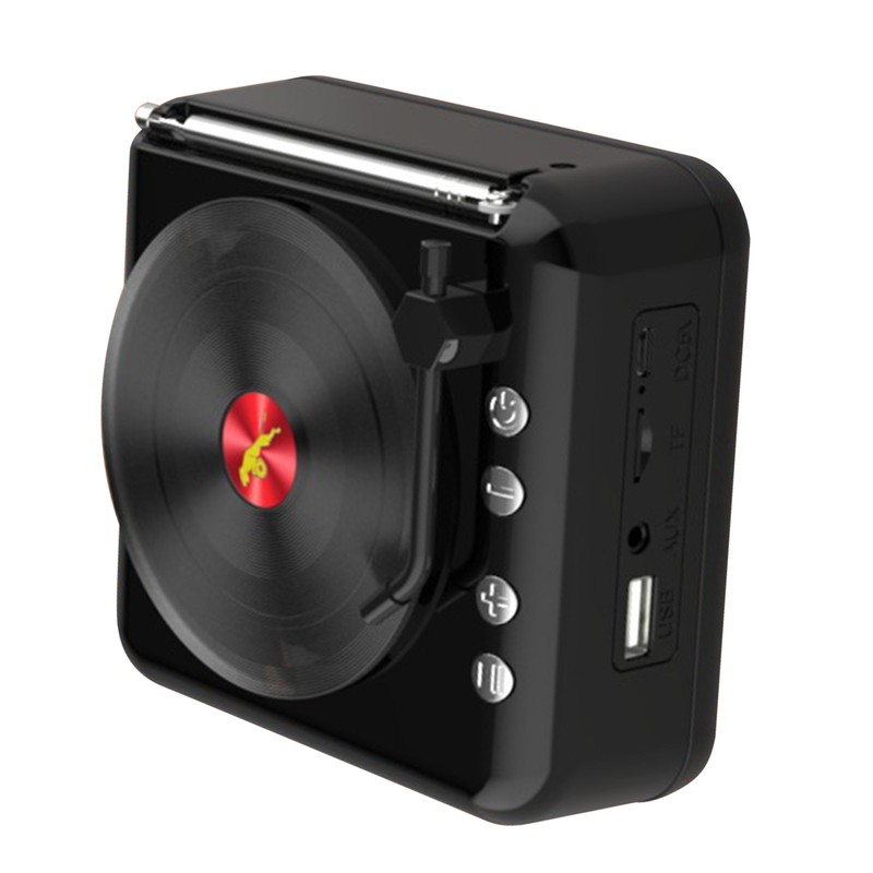 Vinyl Record Bluetooth Speaker Innovative Mini FM Radio HiFi Stereo