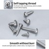 Self-tapping screws set, 250 pieces, wood screws, cross head screws,