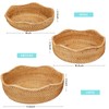 Natural Rattan Round Fruit Basket Bowls, Hand Woven Decor Serving