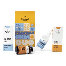 Kit cuidado facial Perfect Skin Duo AH  VITC Tropical Heal  1 Serum Vitamina C 30ml  1 Serum cido Hialurnico 30ml  Hidrata, Rejuvenece y Empareja el  