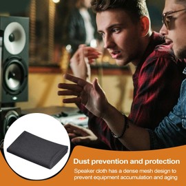 Speaker Cover Fabric, Stereo Fabric Speaker Cloth Dust Cover, Exquisite Audio Protector Subwoofer Appliance Maintenance Gear for Studio, Cinema