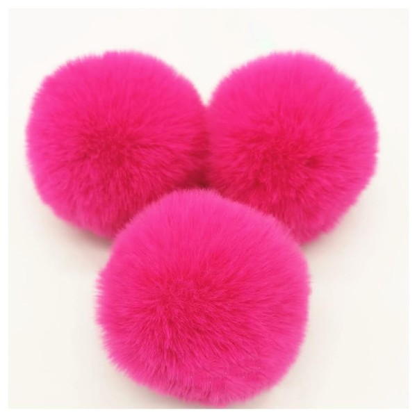 BrightGlow Faux Fur Pompom 8 cm Soft Pompoms for Crafts
