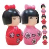 FELTECHELECTR Japanese Kimono Doll Set 6pcs Miniature Traditional Japanese Dolls