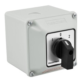 Heschen Universal Rotary Cam Selector Changeover Switch SZW26-20/D303.3D 660V 20A 3 Position 3 Phase 12 Terminals CE with Master Switch Exterior Box LW28-20/4 (Bigger Box)