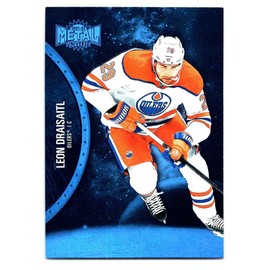 2021-22 Upper Deck Skybox Metal Universe Hockey #140 Leon Draisaitl Alternate Jersey Blue Spectrum Parallel Hockey Card
