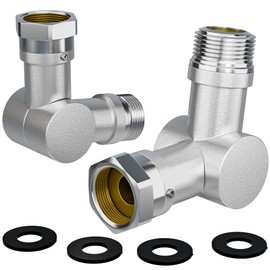 HOOTSUM RV Swivel Connector, Adjustable 180° & 360° Brass Hose Elbow Adapter for Garden Faucet