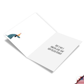 NobleWorks Funny Belated Birthday Greeting Card with 5 x 7 Inch Envelope (1 Card) Late Dog C10643BEG