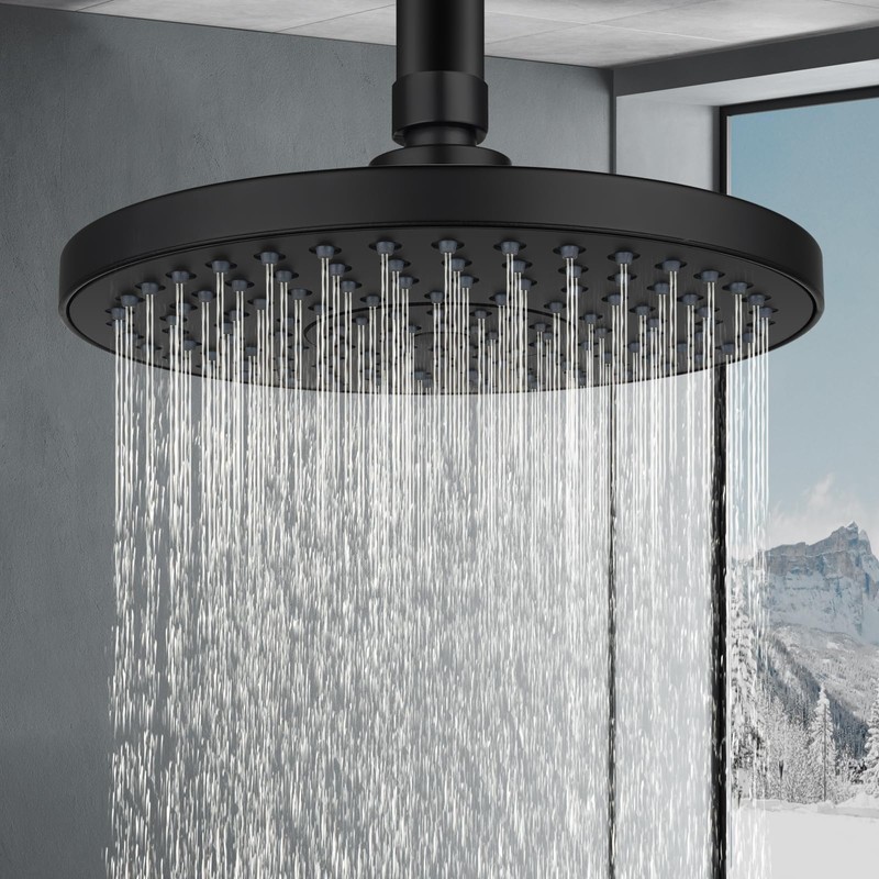 ACA International WELS 8" Overhead Shower Head Round ABS Plastic