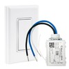 RunLessWire Self-Powered Wireless Light Switch & Receiver Kit, No Wires,