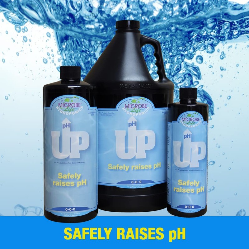 Microbe Life Hydroponics pH Up pH Control Liquid, Premium Buffering
