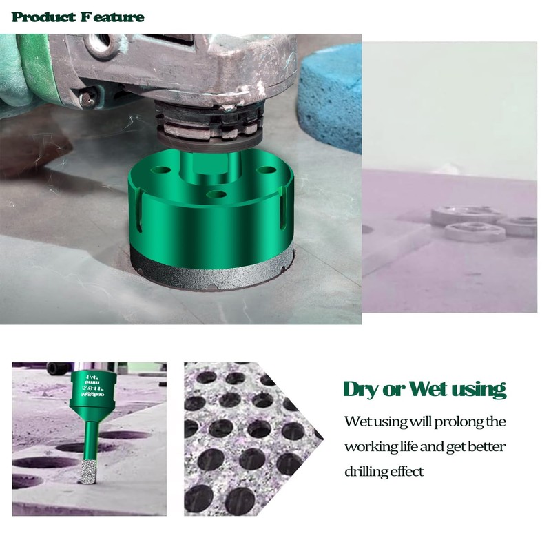 Mgtgbao Diamond Core Drill Bit, 1Pcs 3/16" (5mm) with 5/8-11