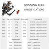 kuifa Spinning Fishing Reels with Left/Right Interchangeable Collapsible Wood Handle