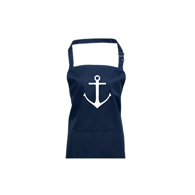 ShirtInStyle Chef's Apron Bib Apron Anchor Boat Skipper Captain Navy
