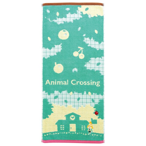 Marushin 4485009100 Nintendo Animal Crossing, Welcome to Mori Face Towel, 13.4 x 31.5 inches (34 x 80 cm)