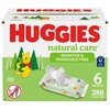 Huggies Natural Care Sensitive Baby Wipes, Unscented, Hypoallergenic, 6 Flip-Top