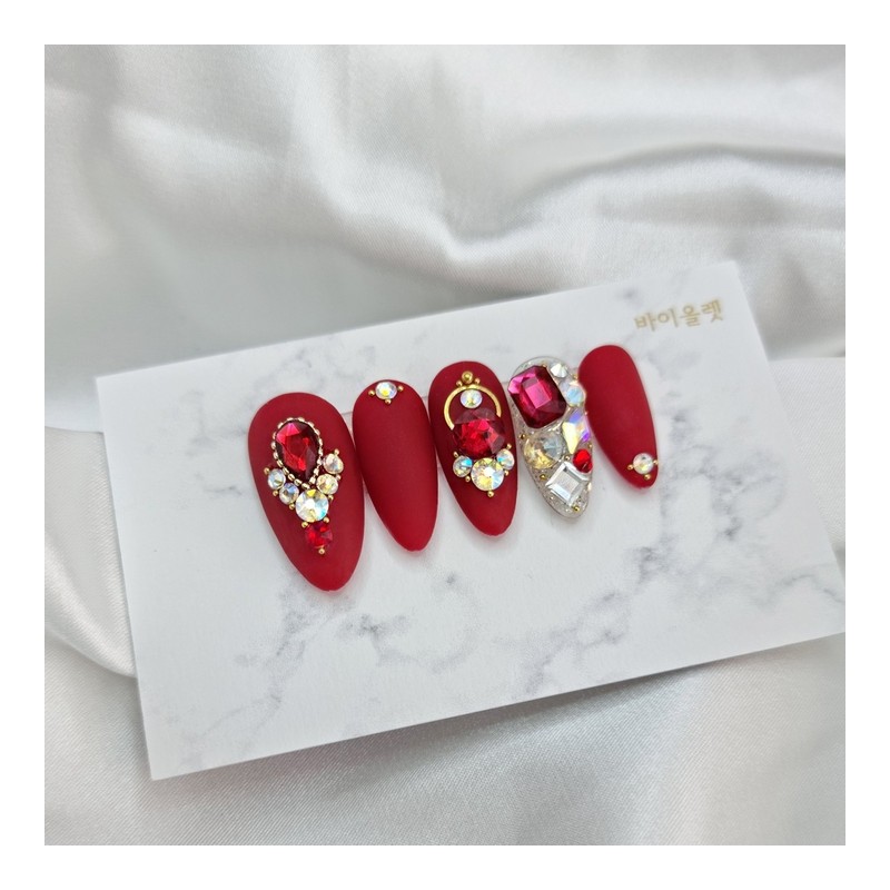 Scarlett Handmade Nail Tips - Square / 스칼렛 수제네일팁 -