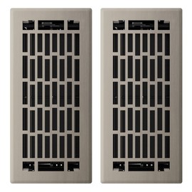 Imperial RG3378 4 x 10-Inch Geneva Decorative Floor Register, Brushed Nickel, 2 Pack