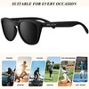 Arjien Square Polarized Sunglasses for Women Men, UV400 Protection, Ideal