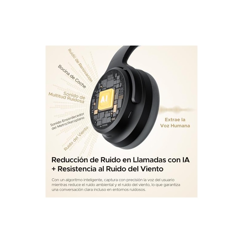 SoundPEATS Space Pro Audífonos Inalámbricos de Diadema 151H Reproducción