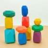 Kayzyue Wooden Stacking Rocks Building Blocks Set, 36 Pcs Montessori