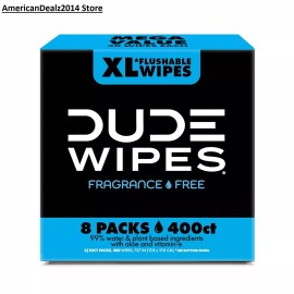 DUDE Wipes, Flushable Wipes, Extra Large and Fragrance-Free Wipes (400 ct.)