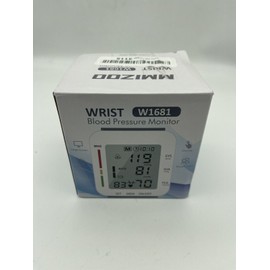 MMIZOO W1681 Electronic Blood Pressure Wrist Monitor with Case - White